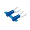 Panduit Fork Terminal, #10 Stud Size, 14 AWG, 600 V, Nylon Insulated, Blue, Crimp Termination Only, 3000 PK PNF14-10FF-3K - alternate 2